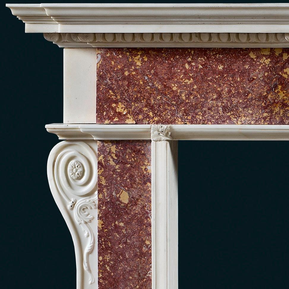 Néoclassique Superbe cheminée néoclassique George III de l'Ordre romain doré en vente