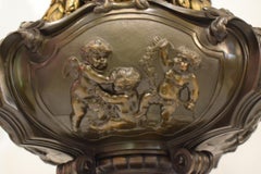 Superb Gilt and Patinated Bronze Newell Post