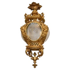 Superba lanterna in bronzo dorato e cristallo, Francia, circa 1900