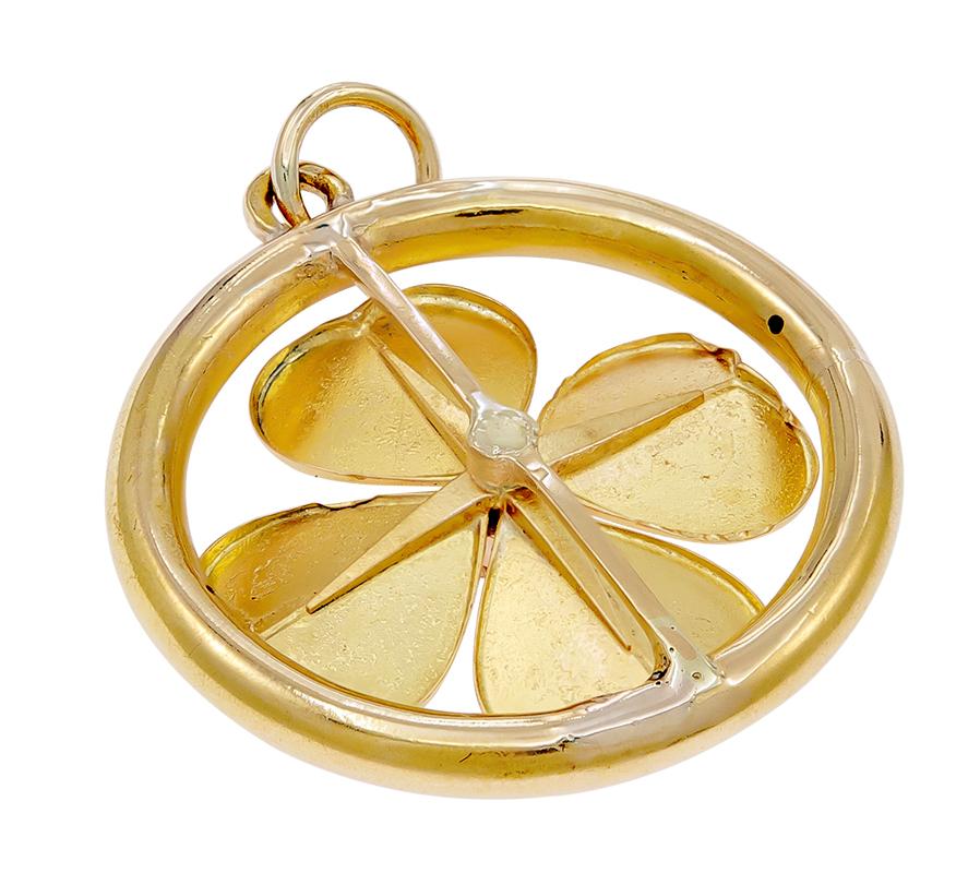 clover charm gold