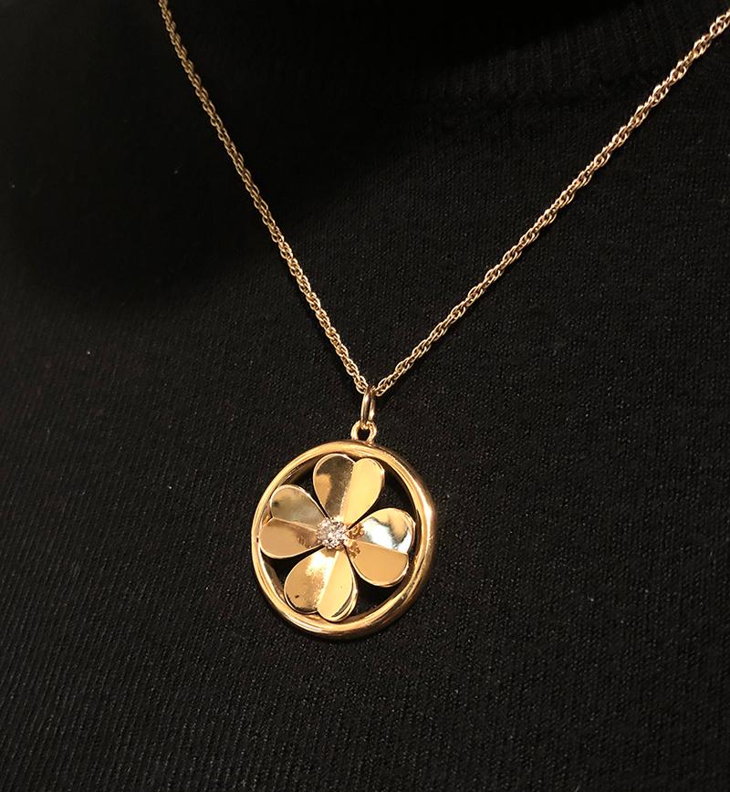 diamond four leaf clover necklace