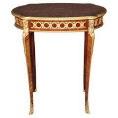 Superb Gold Dore' Bronze Ormolu Louis XV Marquetry Occasional or Tea Table