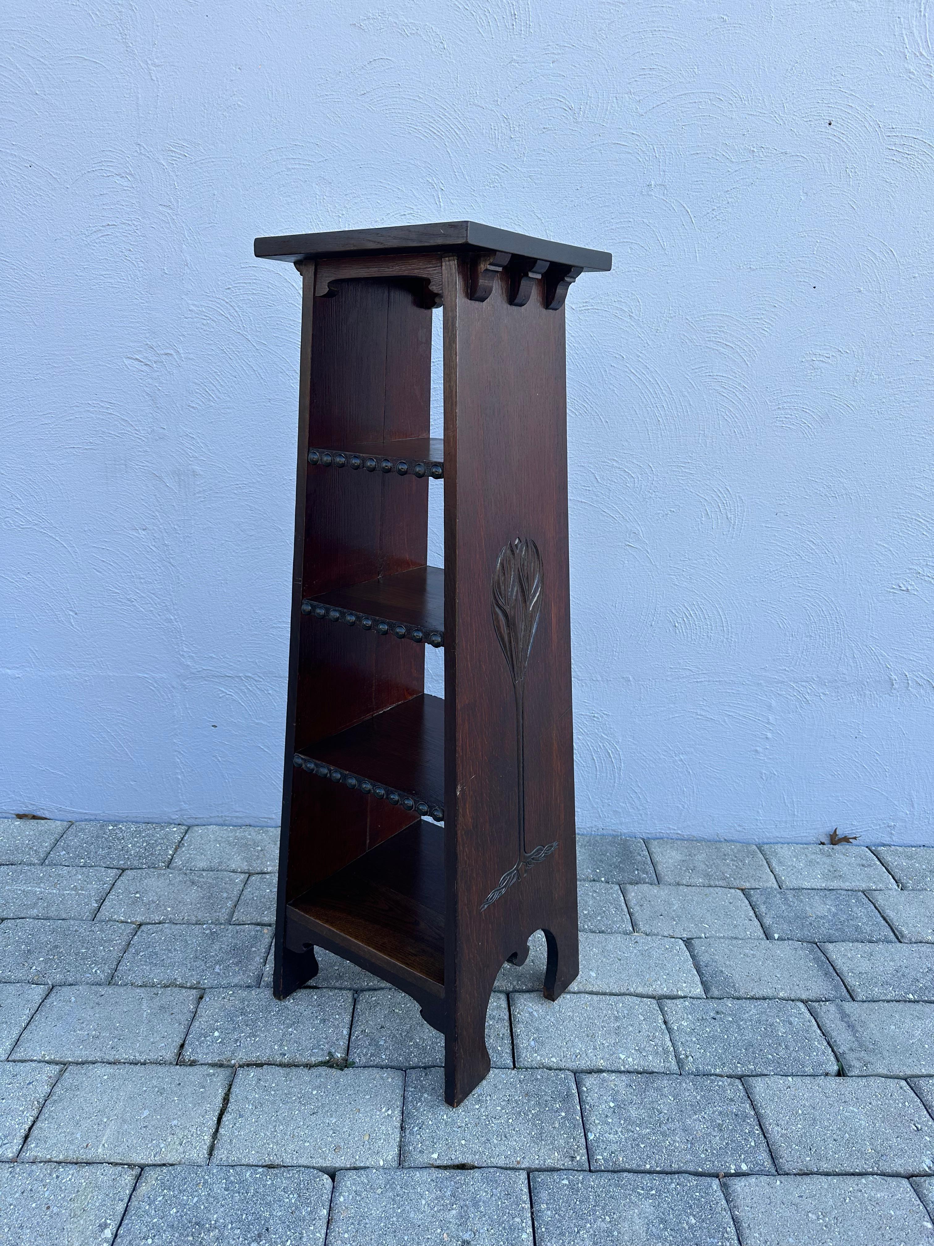 SUPERB Gustav Stickley Early Chalet Magazine Stand 