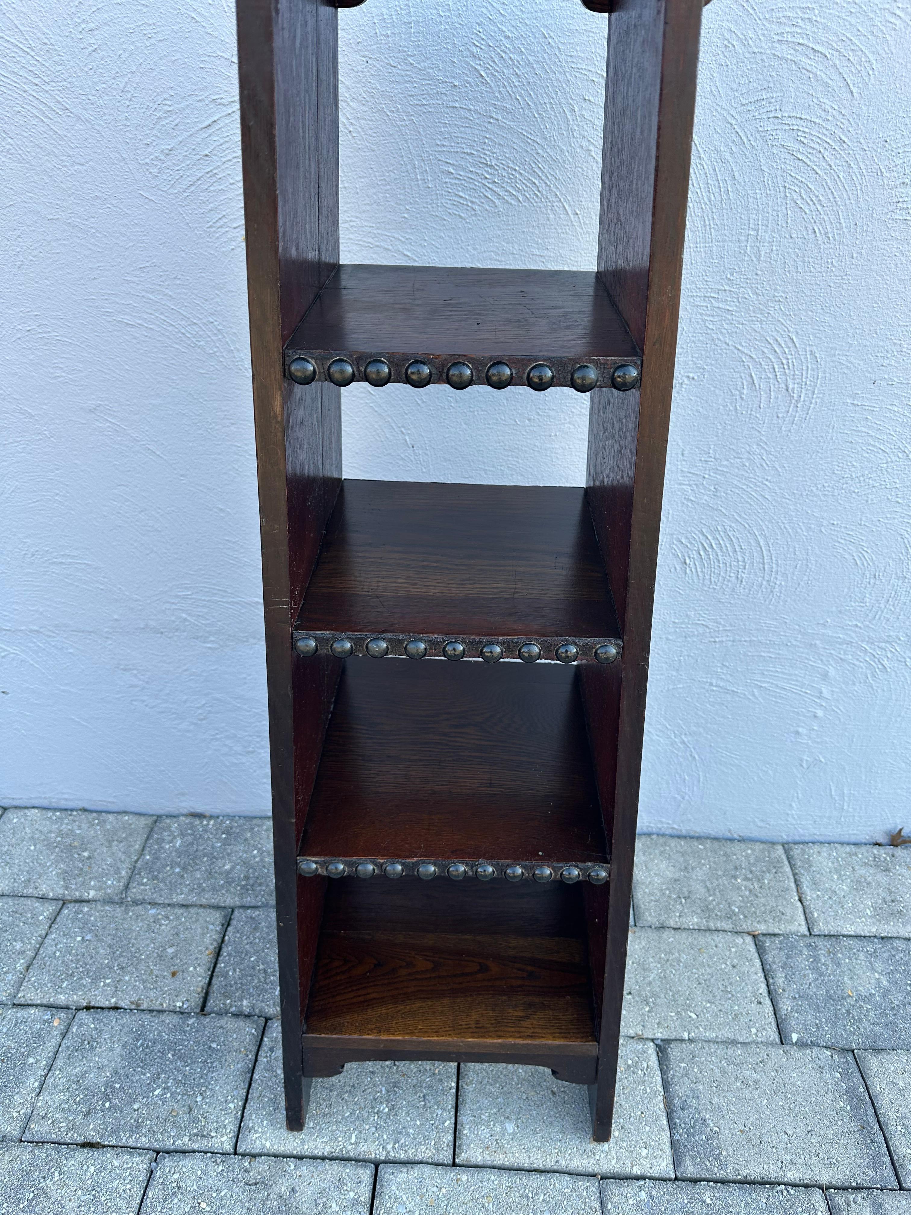 SUPERB Gustav Stickley Early Chalet Magazine Stand 