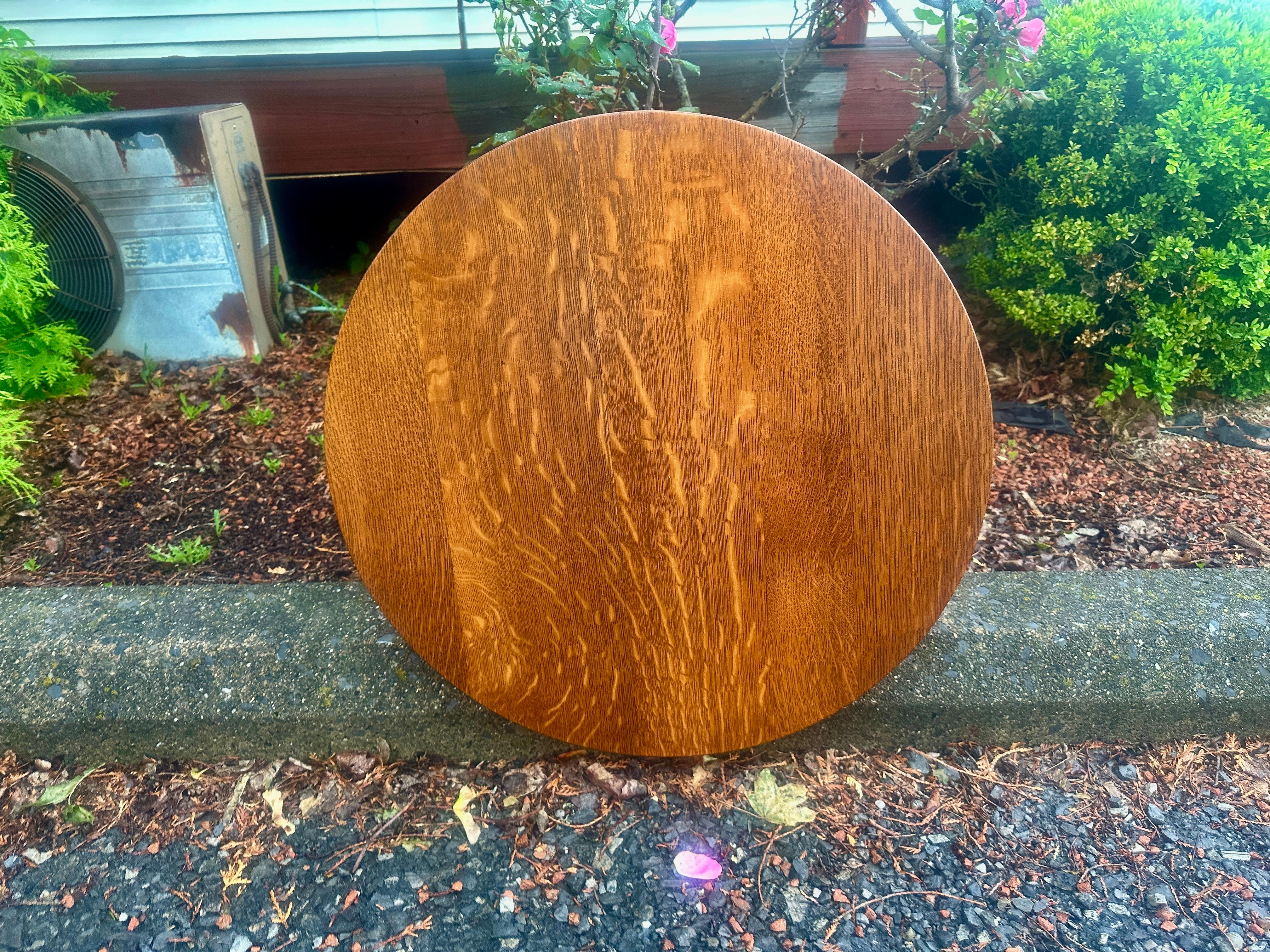 Chêne SUPERBE belle SIGNATURE  Gustav Stickley  Socle - W7927 circa 1914 en vente