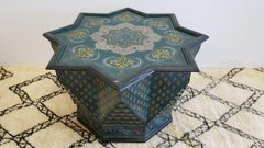 Superb Hand Paint Coffee or Cocktail Star Table From Morocco