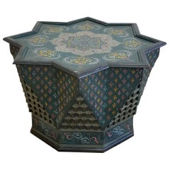 Superb Hand Paint Coffee or Cocktail Star Table From Morocco