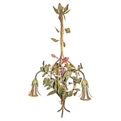 Superb Hand Painted and Gilt Art Nouveau Chandelier