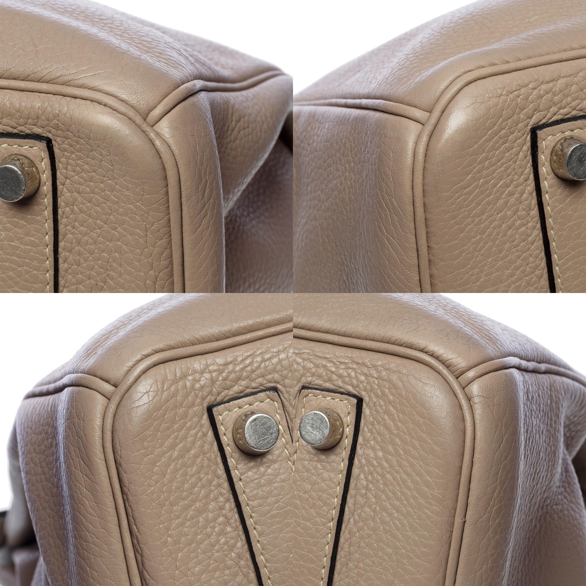 Women's or Men's Superb Hermes Birkin 35 cm handbag in dove gray Togo leather, SHW