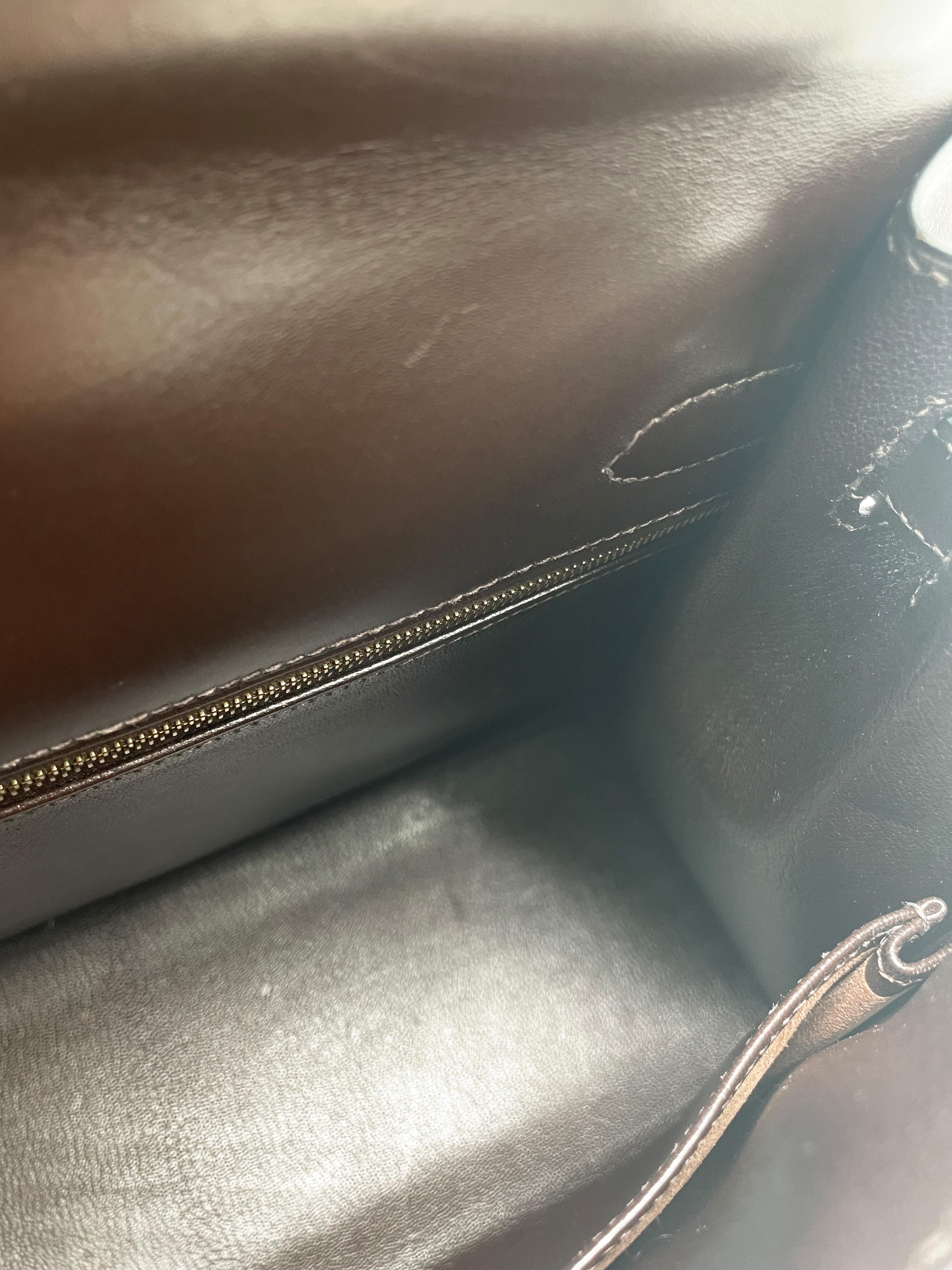 Superb Hermès Kelly saddler handbag 32 cm in brown box 11