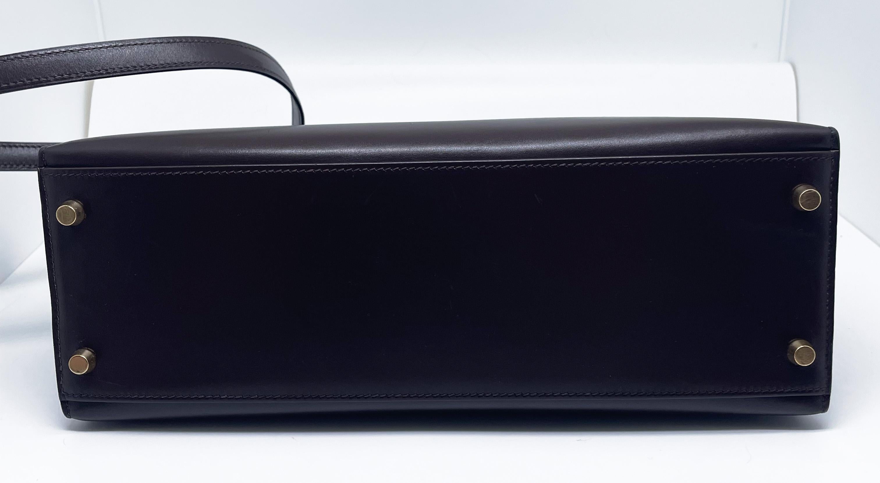 Superb Hermès Kelly saddler handbag 32 cm in brown box 3