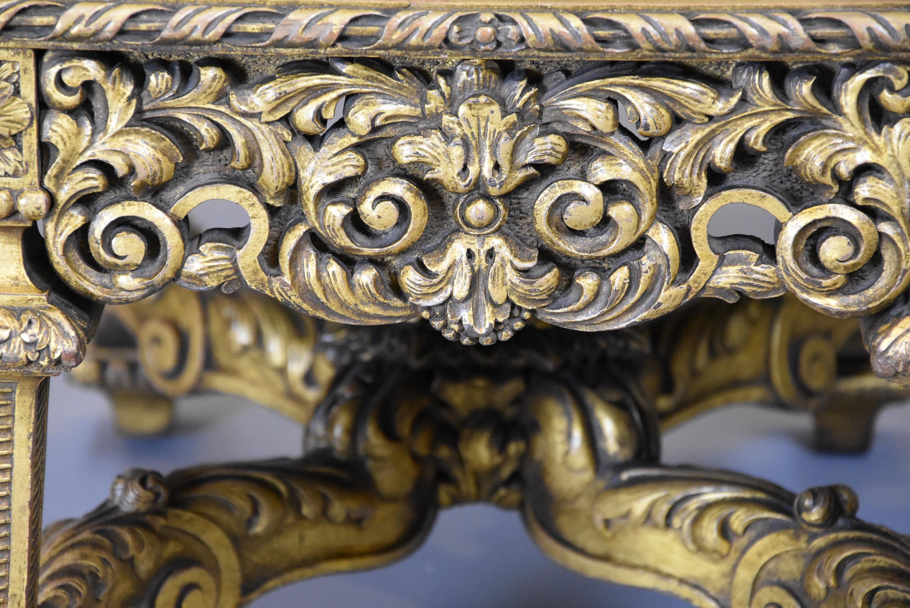 Superb Highly Decorative Charles II Style Blue & Gilt Chinoiserie Dressing Table 11