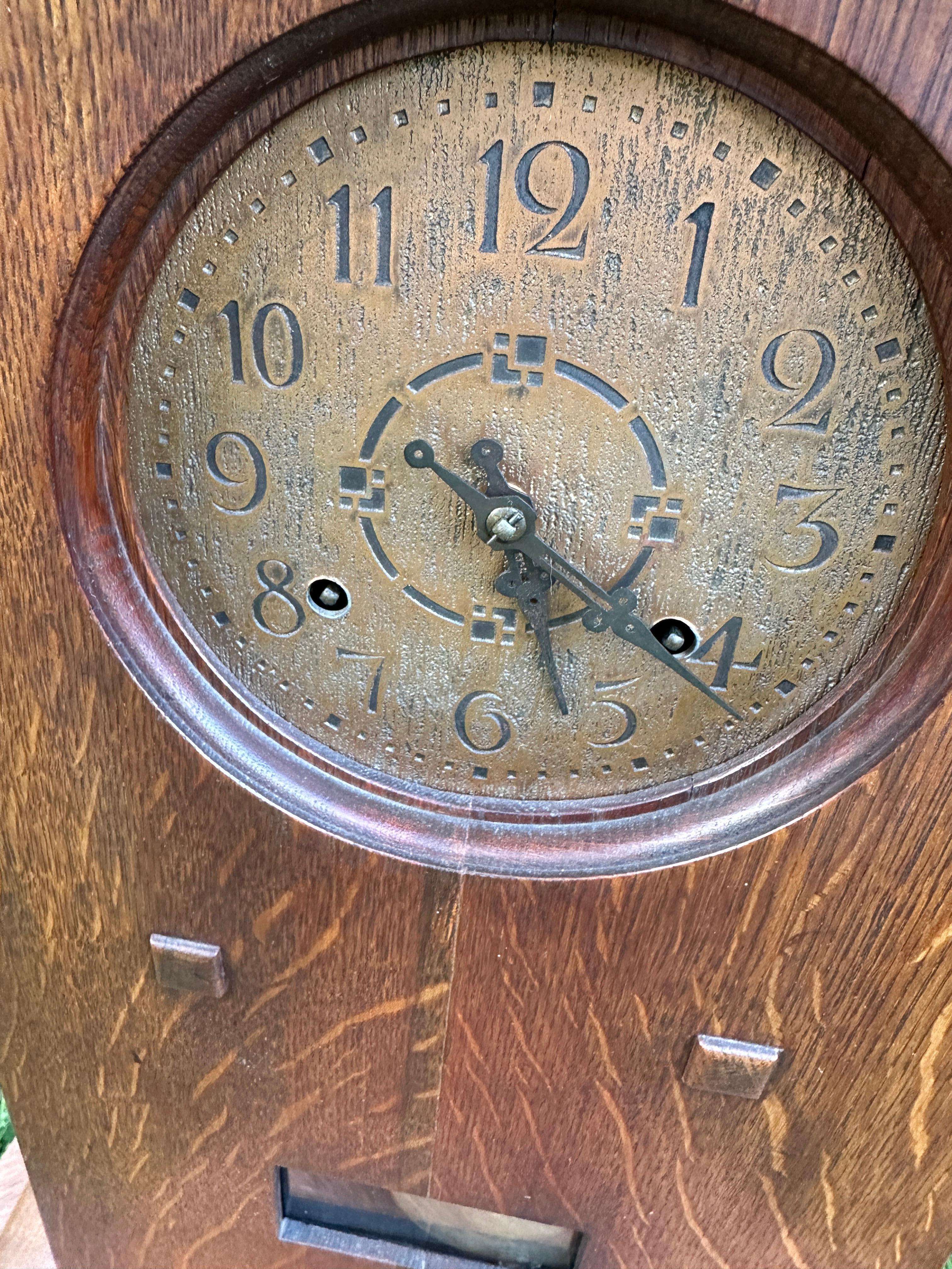 Mission SUPERB & IMPORTANT Rare L&JG Stickley Mantle Clock Circa 1907  SALE  25% OFF For Sale