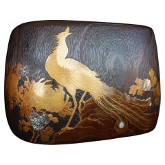 Superb incense burner  with Peacock design. Late 19-early 20th century.