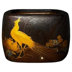 Hervorragender Weihrauchbrenner  mit Peacock-Design. Ende 19- Anfang des 20. Jahrhunderts.
