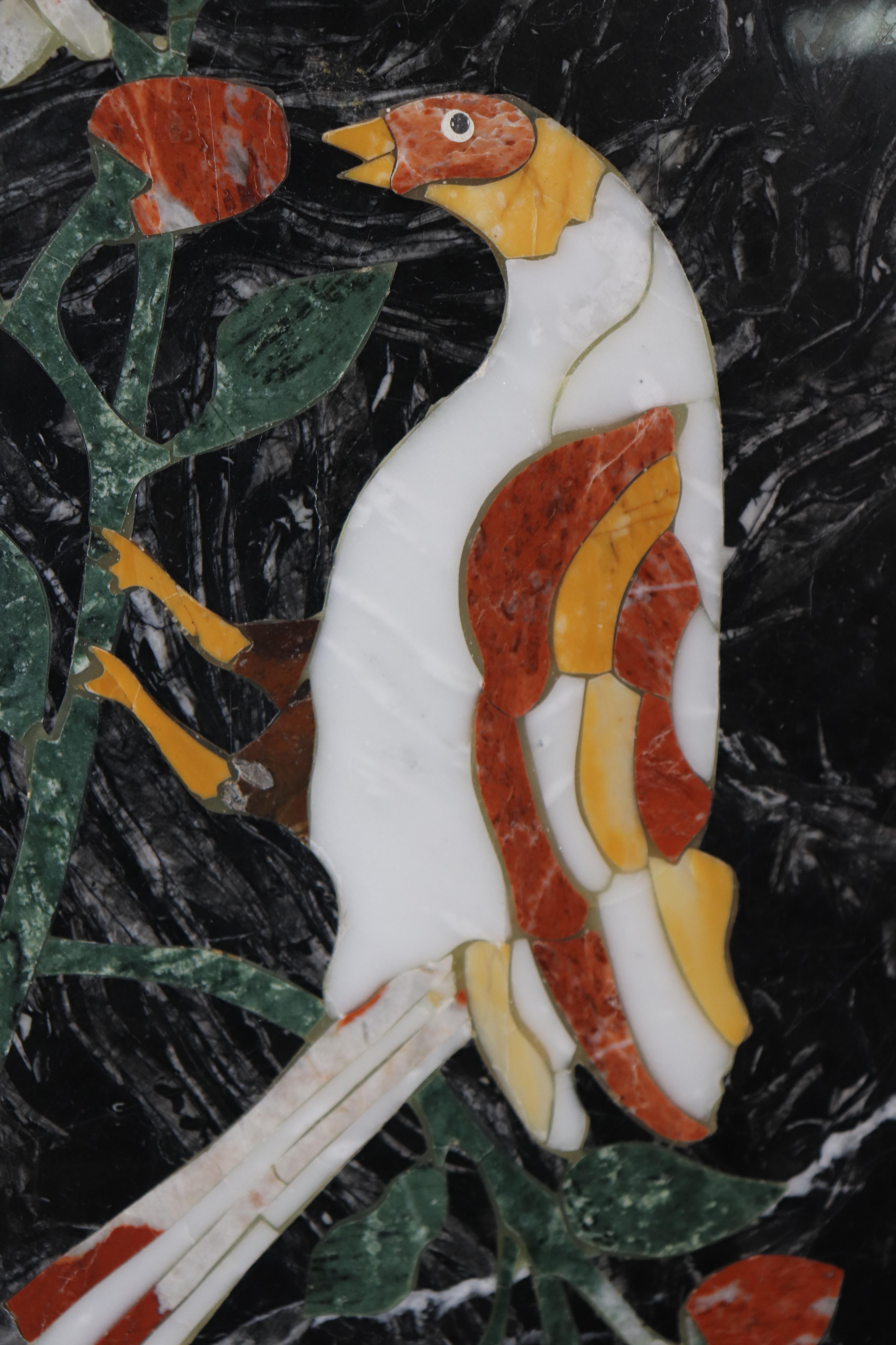 Superb Inlaid Marble Pietra Dura Marble Rectangular Dining Table Top - No Base For Sale 4