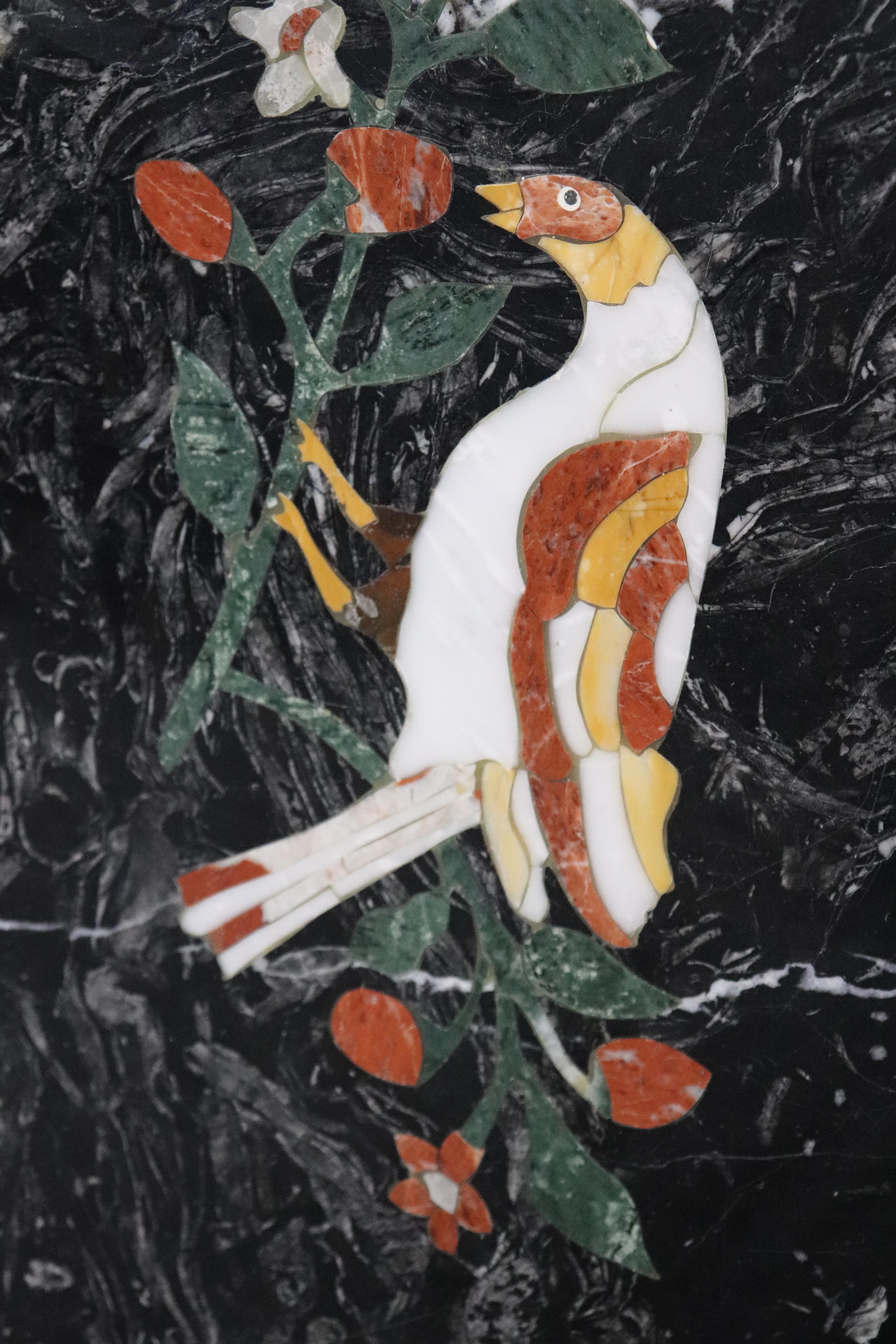 Neoclassical Revival Superb Inlaid Marble Pietra Dura Marble Rectangular Dining Table Top - No Base For Sale