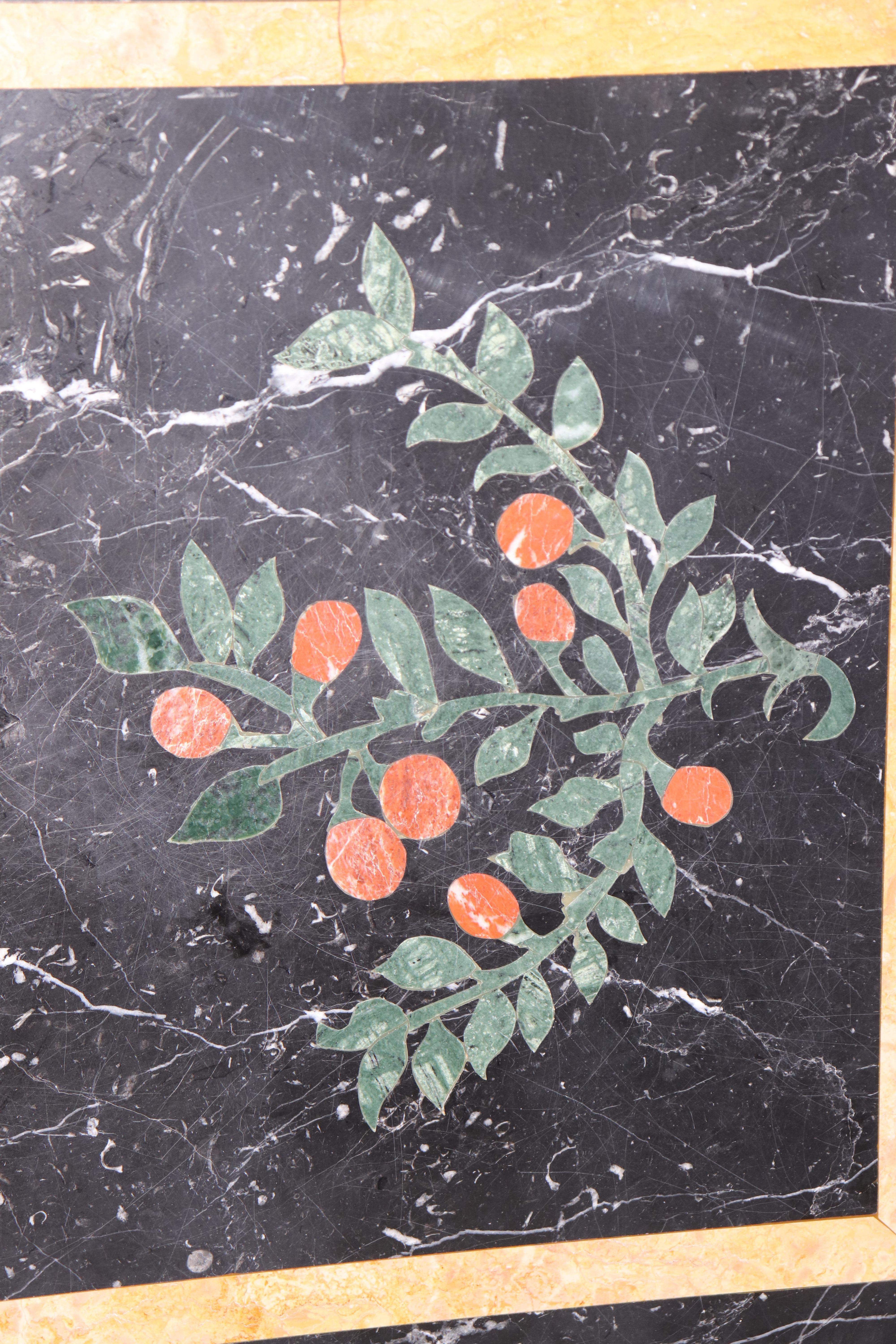 Superb Inlaid Marble Pietra Dura Marble Rectangular Dining Table Top - No Base For Sale 1