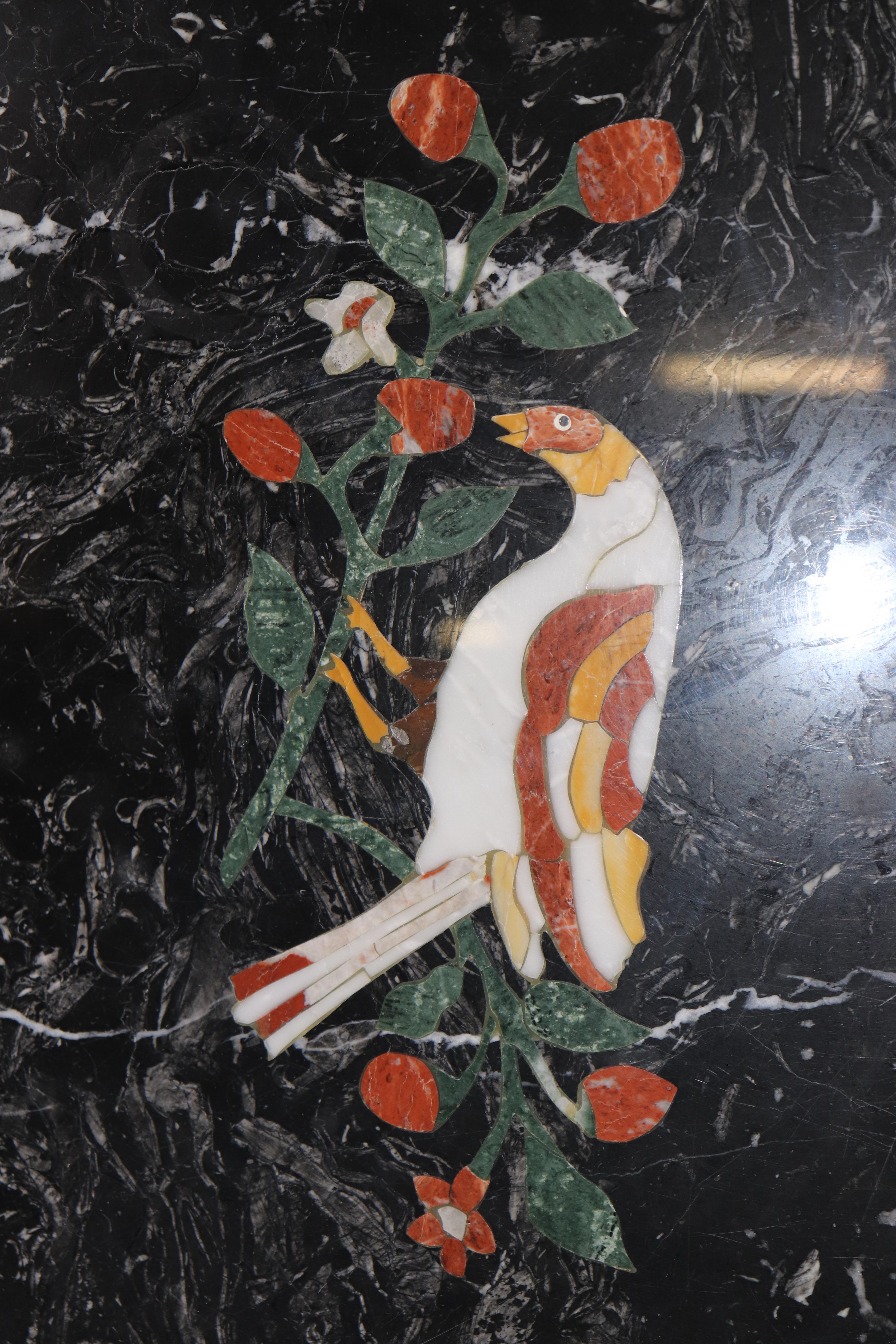 Superb Inlaid Marble Pietra Dura Marble Rectangular Dining Table Top - No Base For Sale 3