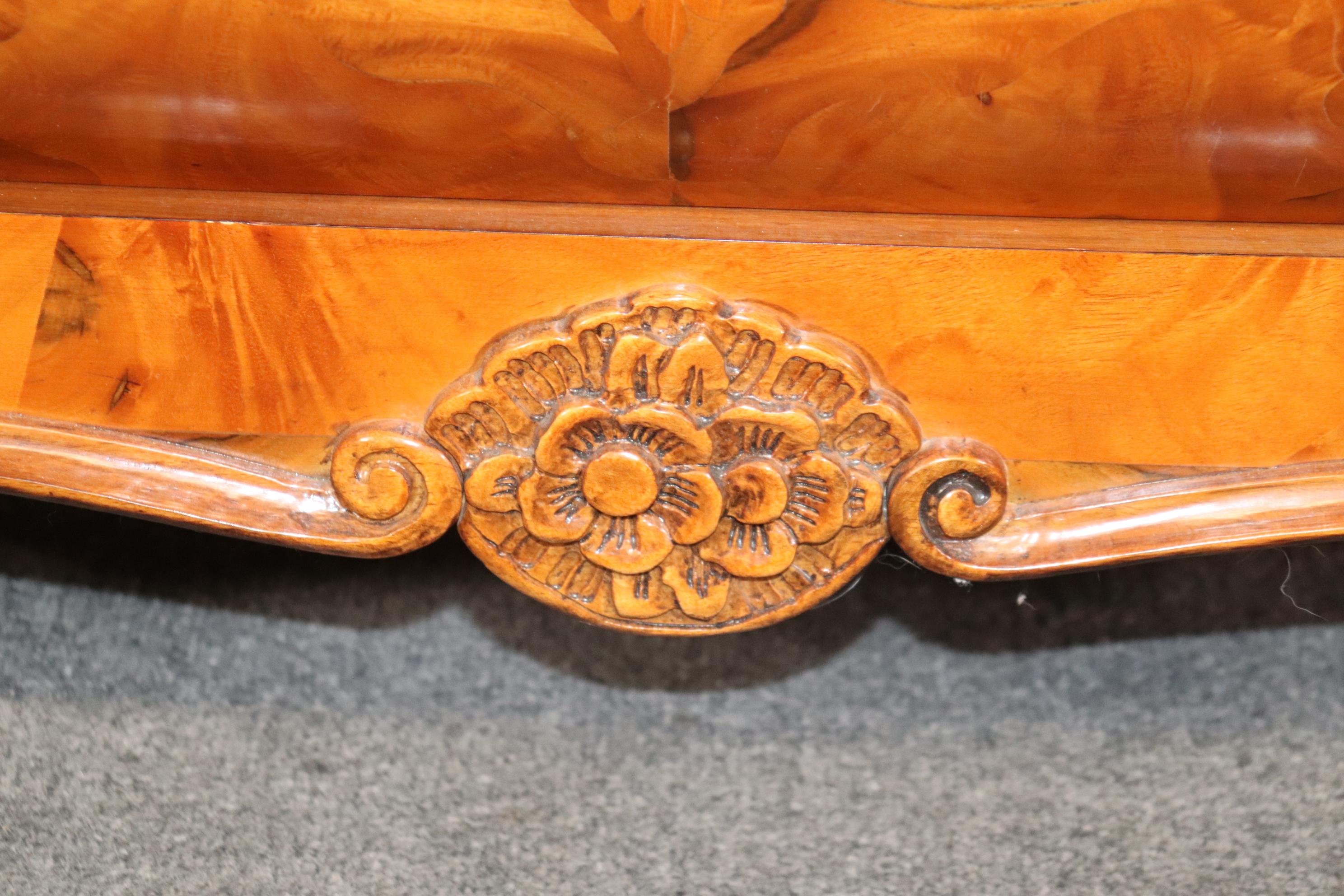 Superb Inlaid Walnut Maggiolini of Italy Secretary Desk with Sprays of Flowers 5