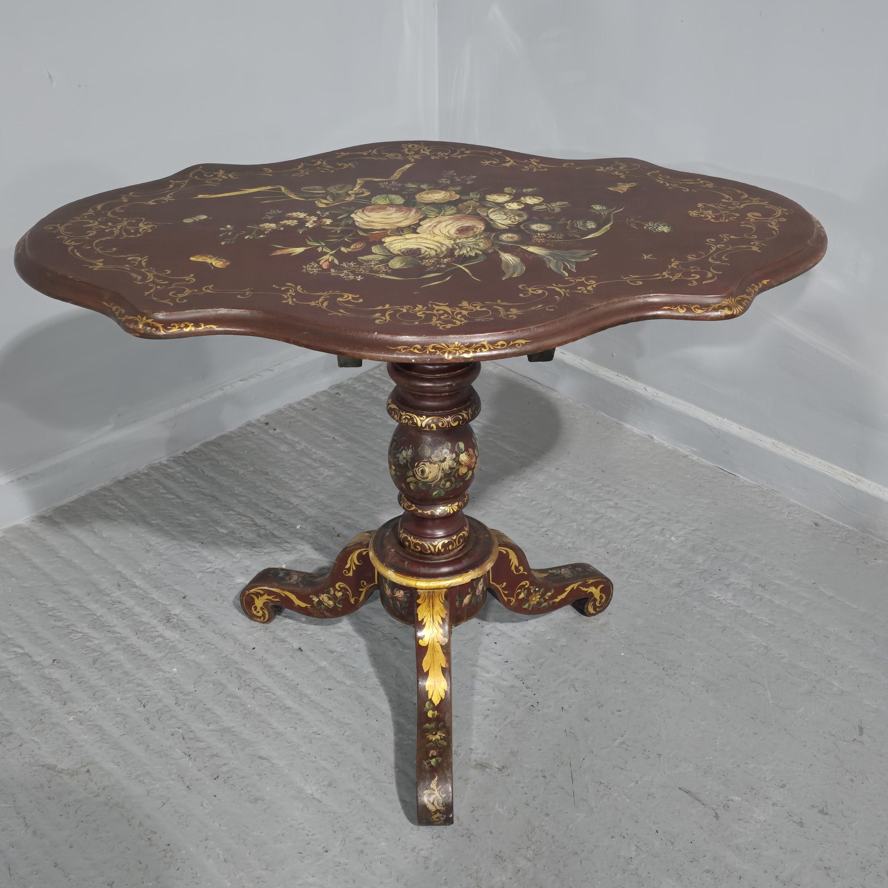 Hervorragender italienisch bemalter Tisch im Angebot 6