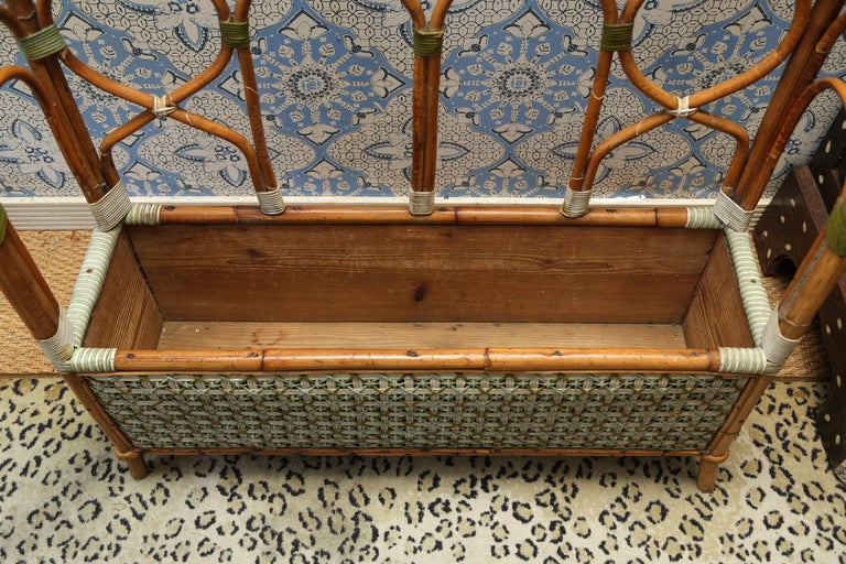 Superb Italian Vintage Bamboo and Rattan Hall Tree at 1stDibs vintage