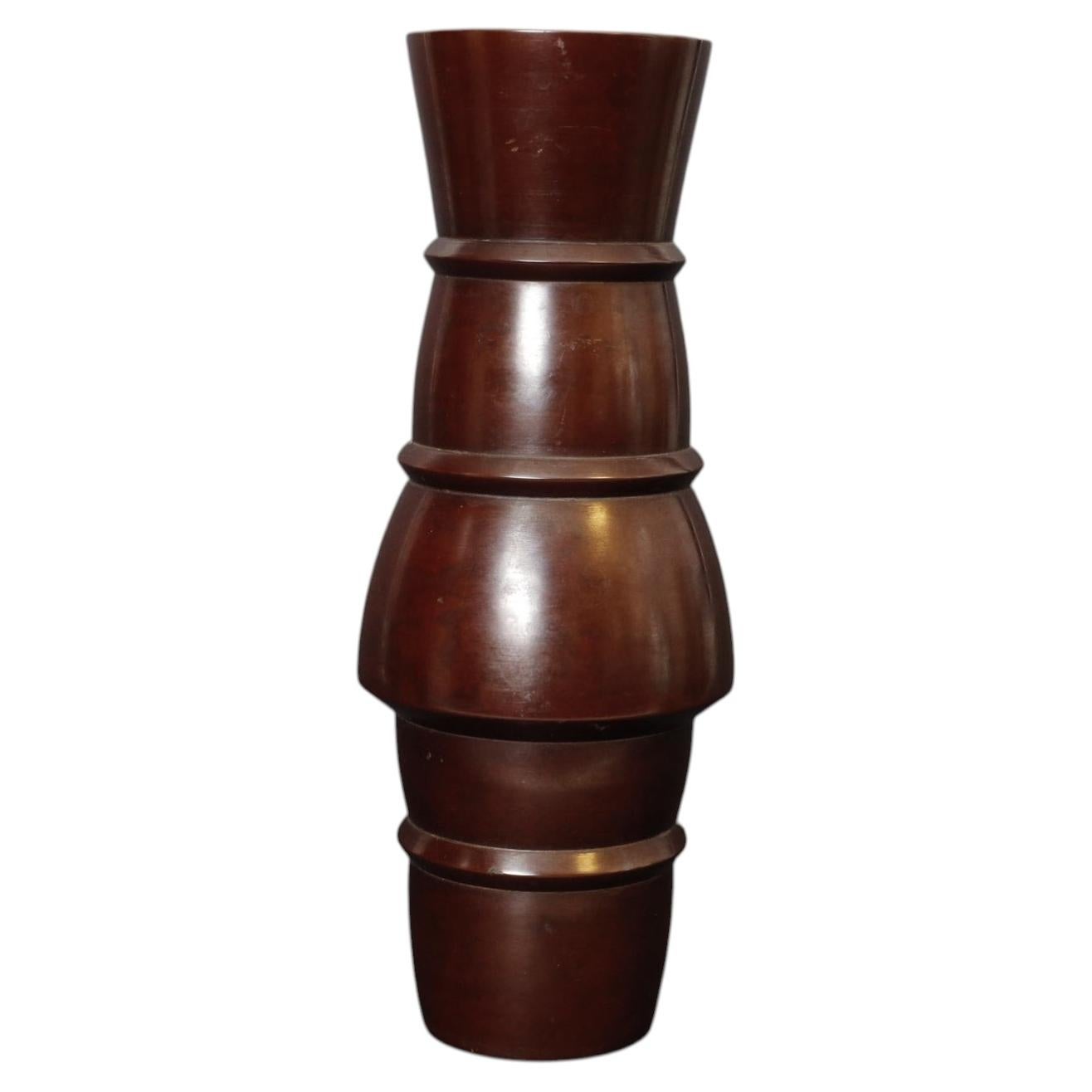 Superb Japanese Bronze Vase by Nakajima Yasumi (1906–1988)