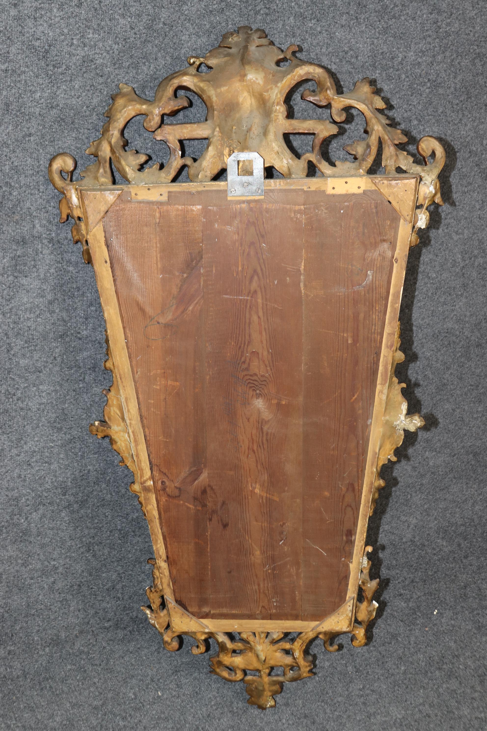 Superb jenny Lind Carved Gilded Carved Walnut Victorian Era Mirror 3