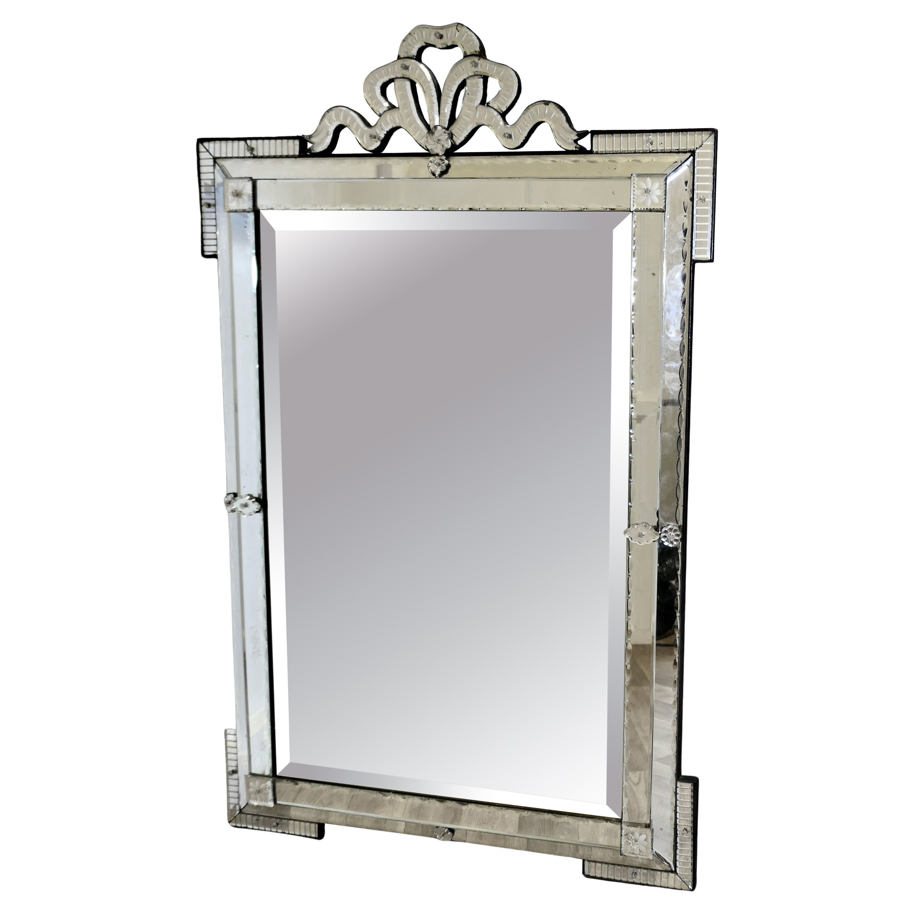 Superb Large 19th Century Venetian Cushion Mirror