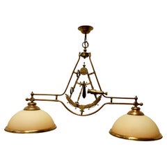 Used Superb Large Brass Sextant Ceiling Light from the Captains Cabin