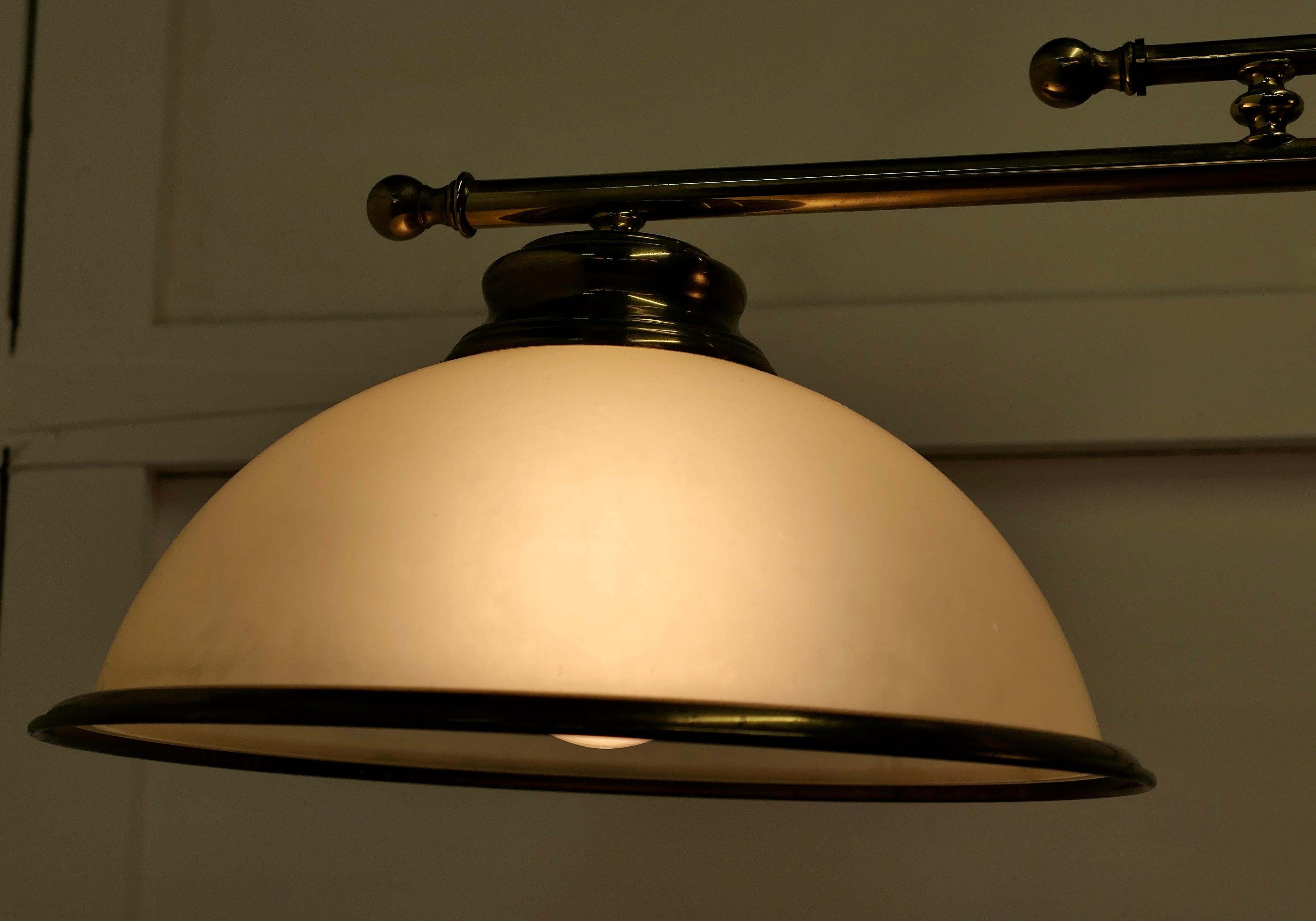 Early 20th Century Superb Large Brass Twin Ceiling Light, a Very Good Quality Lamp It