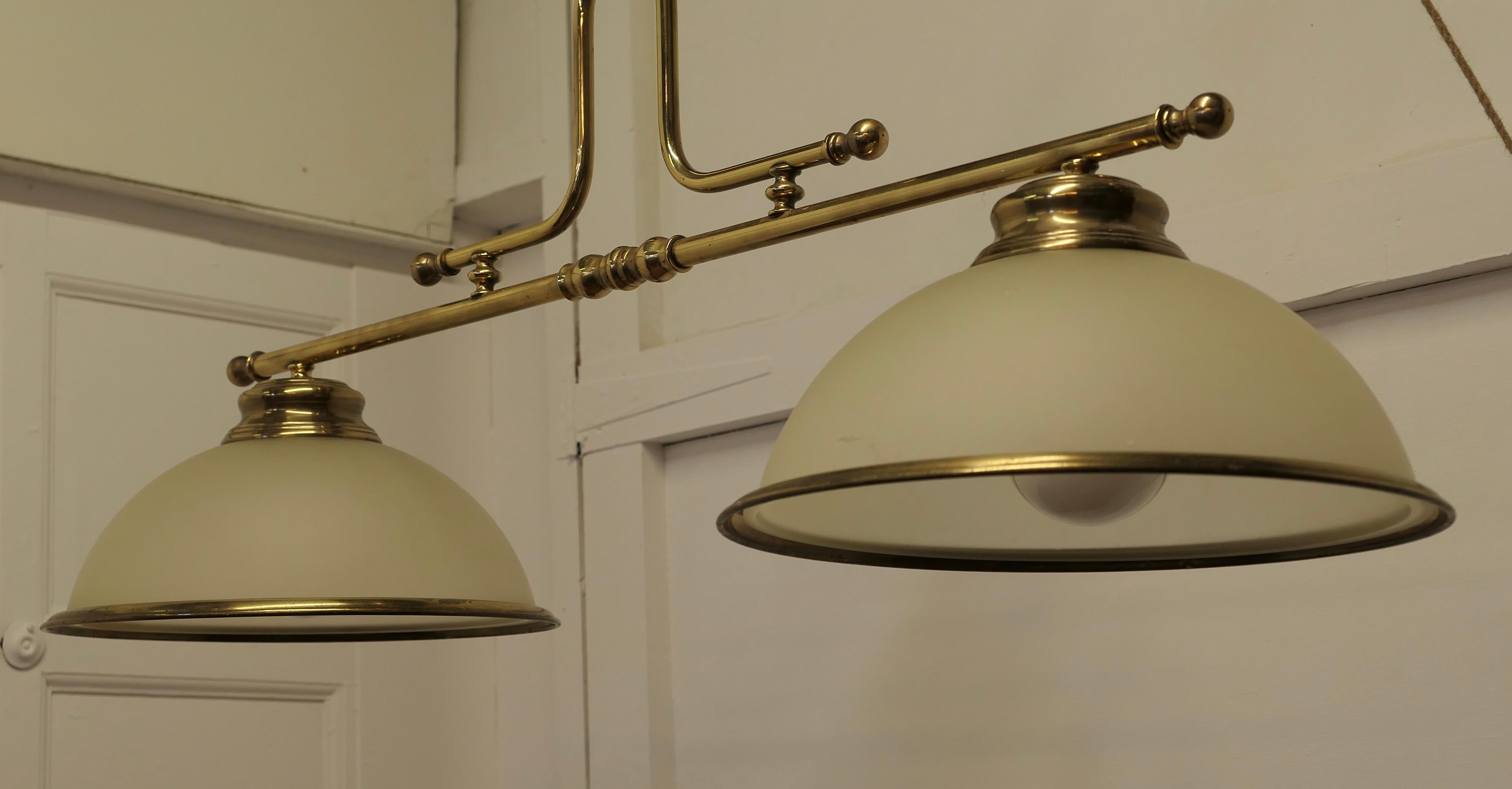 Superb Large Brass Twin Ceiling Light, a Very Good Quality Lamp It 1