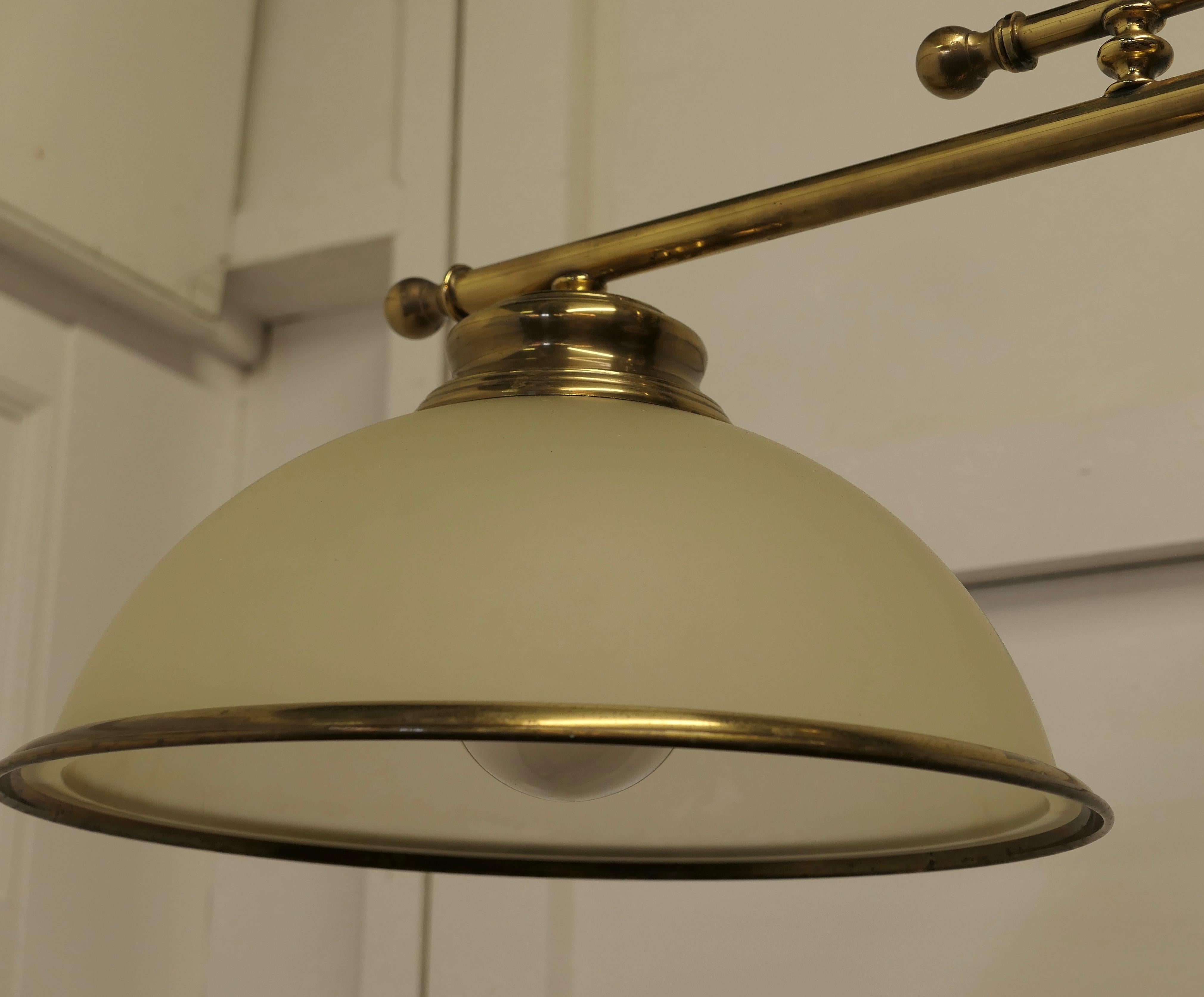 Superb Large Brass Twin Ceiling Light, a Very Good Quality Lamp It 4