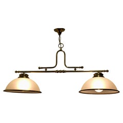 Superb Large Brass Twin Ceiling Light, a Very Good Quality Lamp It
