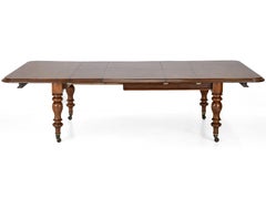 Superb Large Early Victorian 9ft Mahogany Pull-out Extending Dining Table c1850