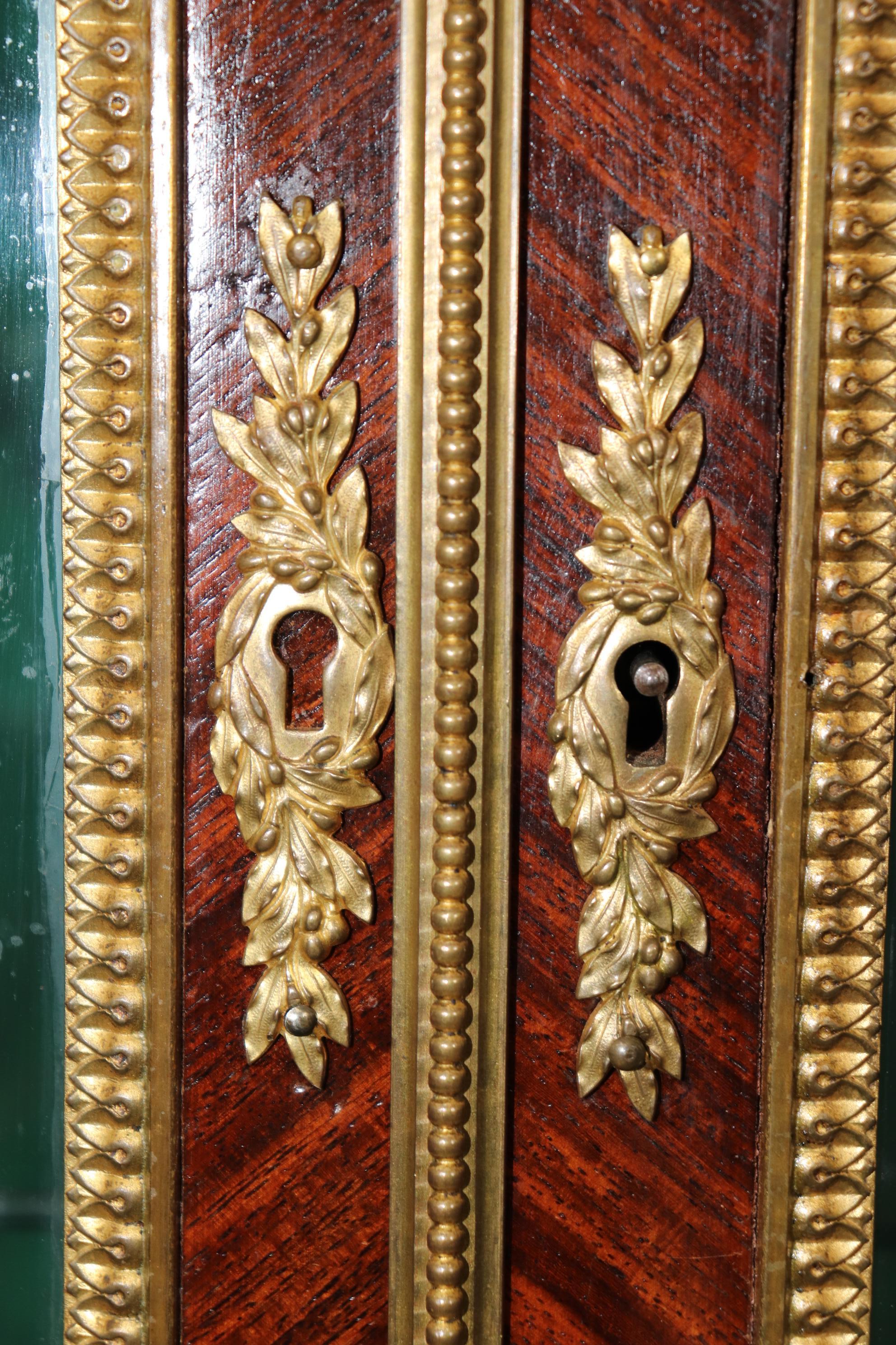 Superb Large French Louis XVI Style Vitrine Attributed to Francois Linke For Sale 6