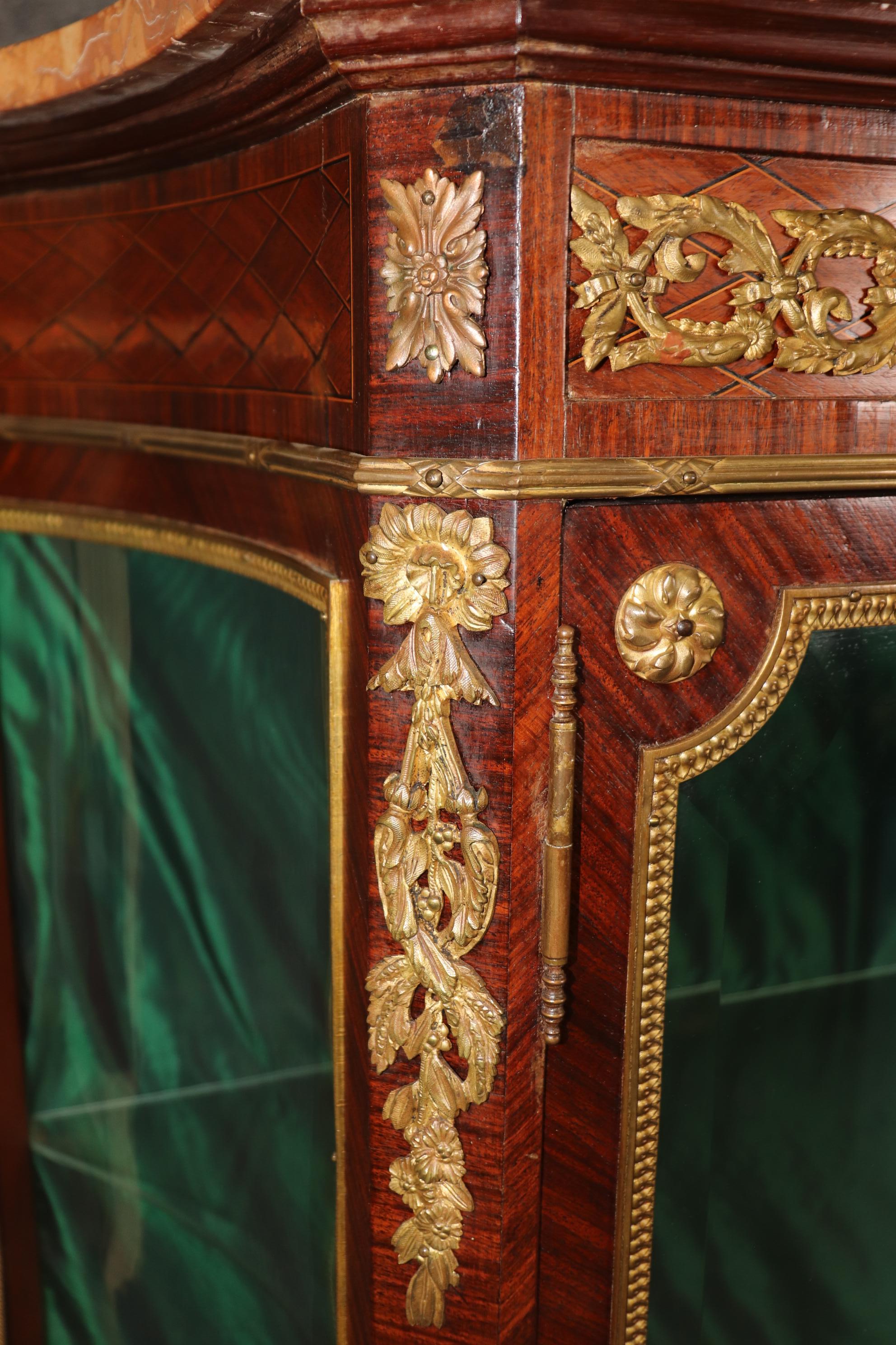 Superb Large French Louis XVI Style Vitrine Attributed to Francois Linke For Sale 7