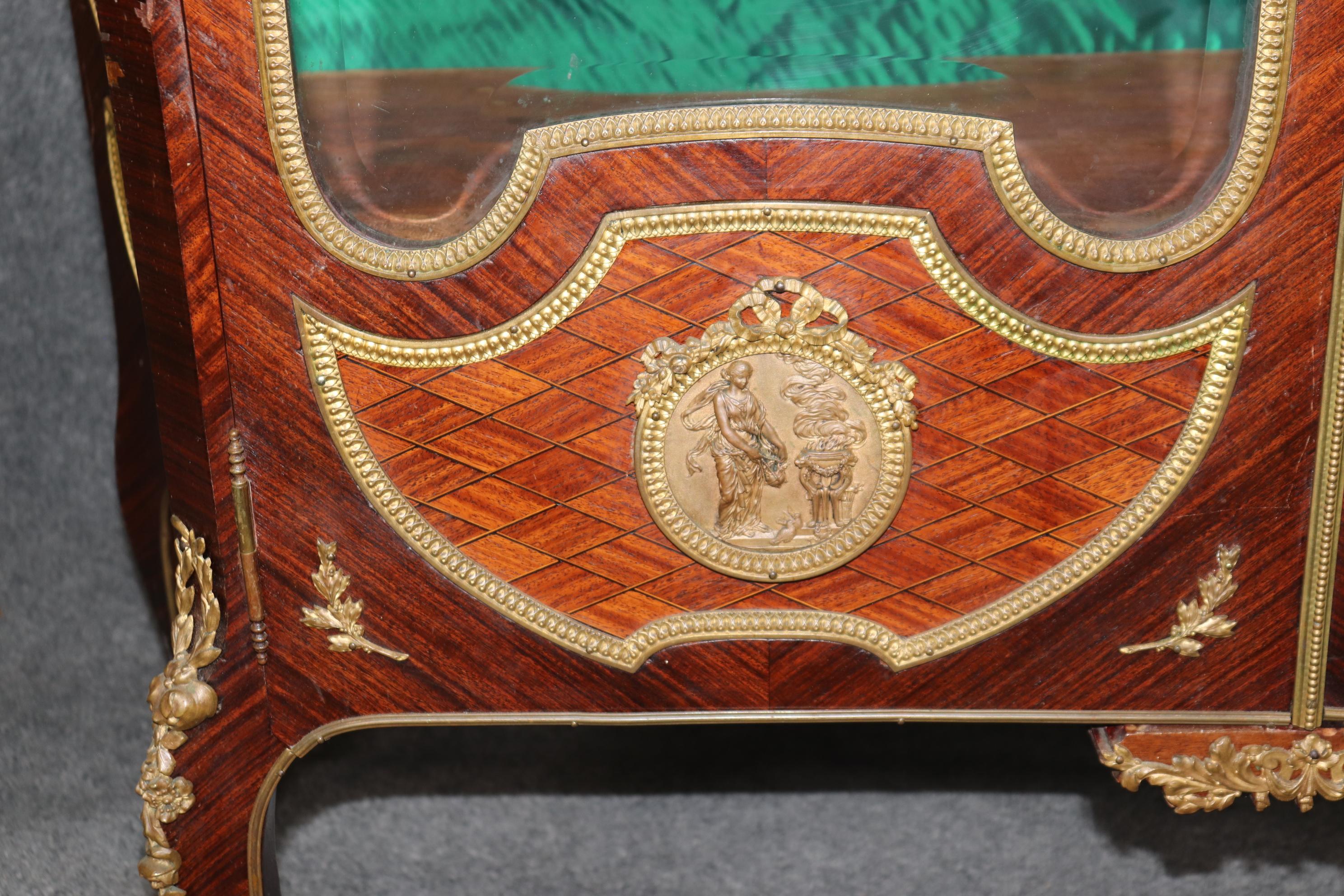 Superb Large French Louis XVI Style Vitrine Attributed to Francois Linke For Sale 8