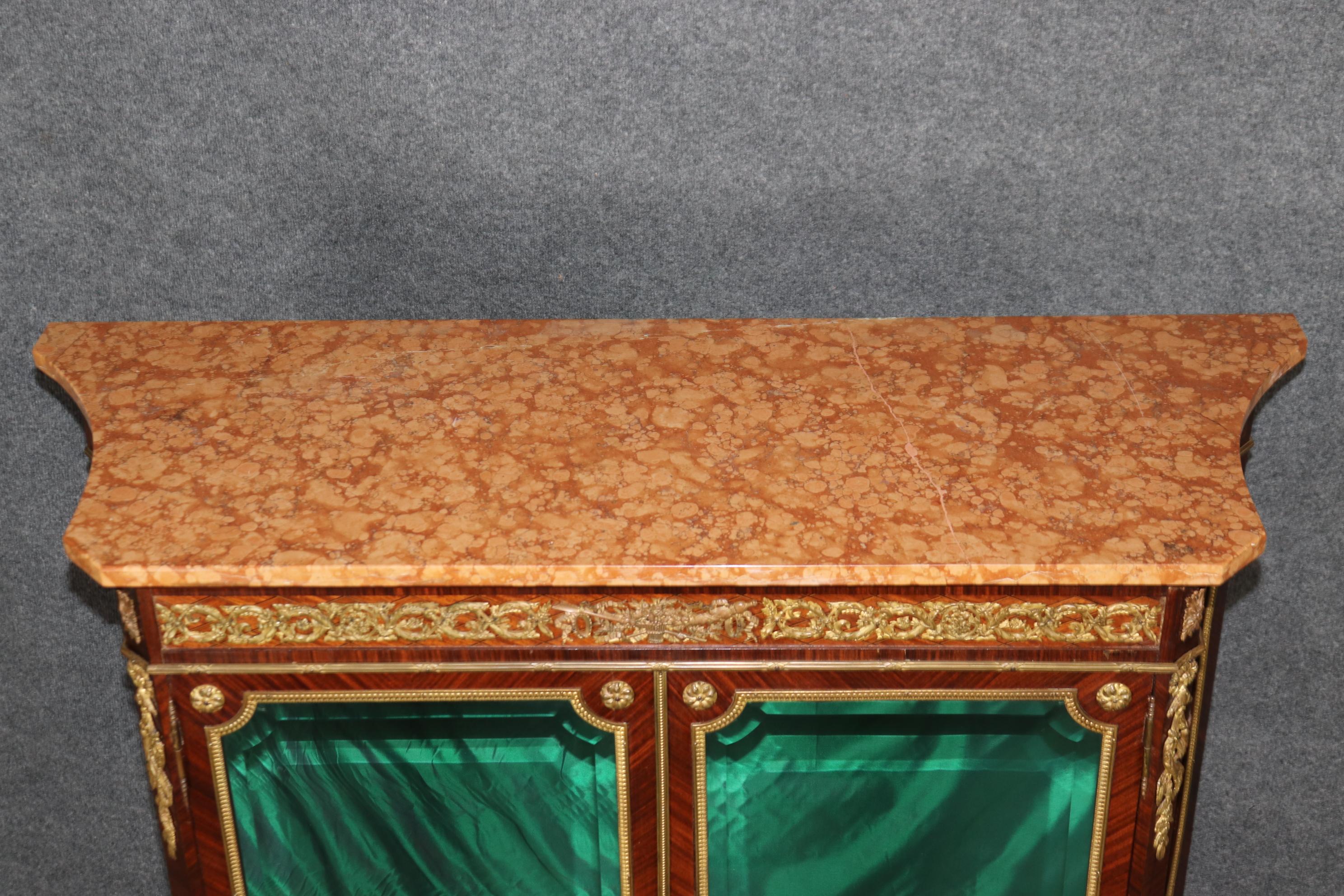 Late 19th Century Superb Large French Louis XVI Style Vitrine Attributed to Francois Linke For Sale