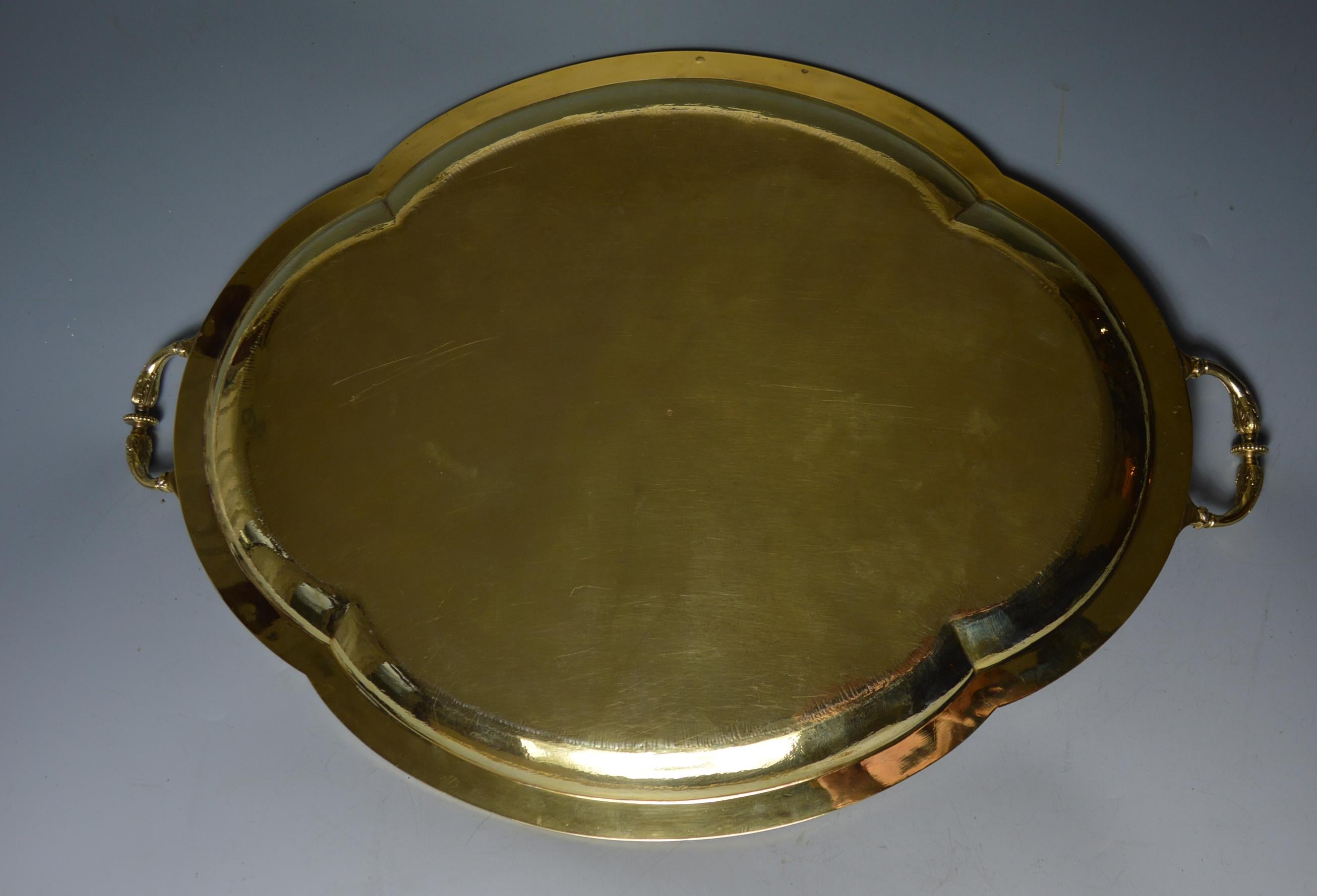 Superb Large French silver tray Leon Lapar Paris decorative arts interior design For Sale 1