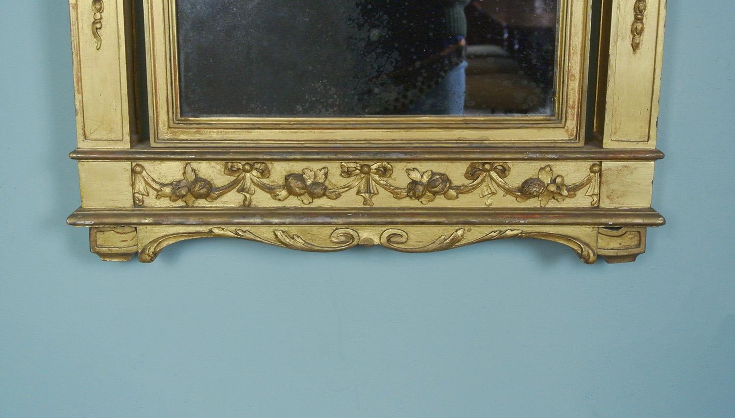 Mirror Superb Large George III Giltwood Neoclassical Pier Glass with Original Plate For Sale