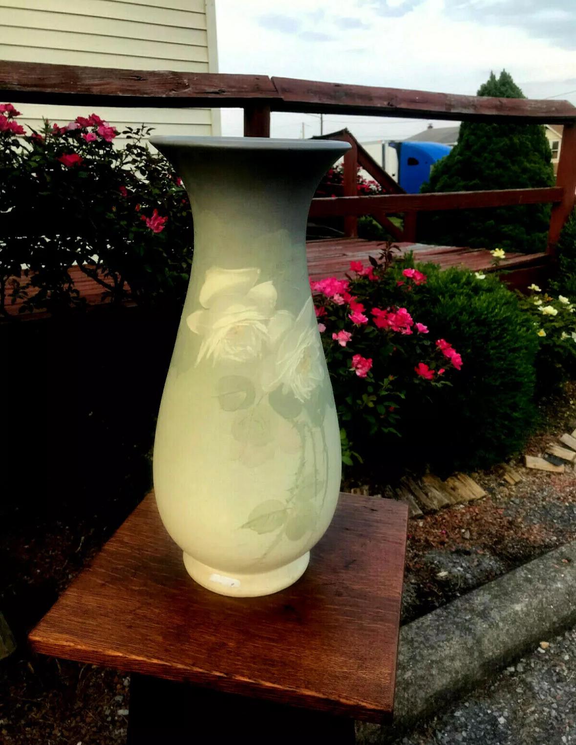 Verre Superbe vase Weller Hudson - Poterie d'art - époque Stickley en vente
