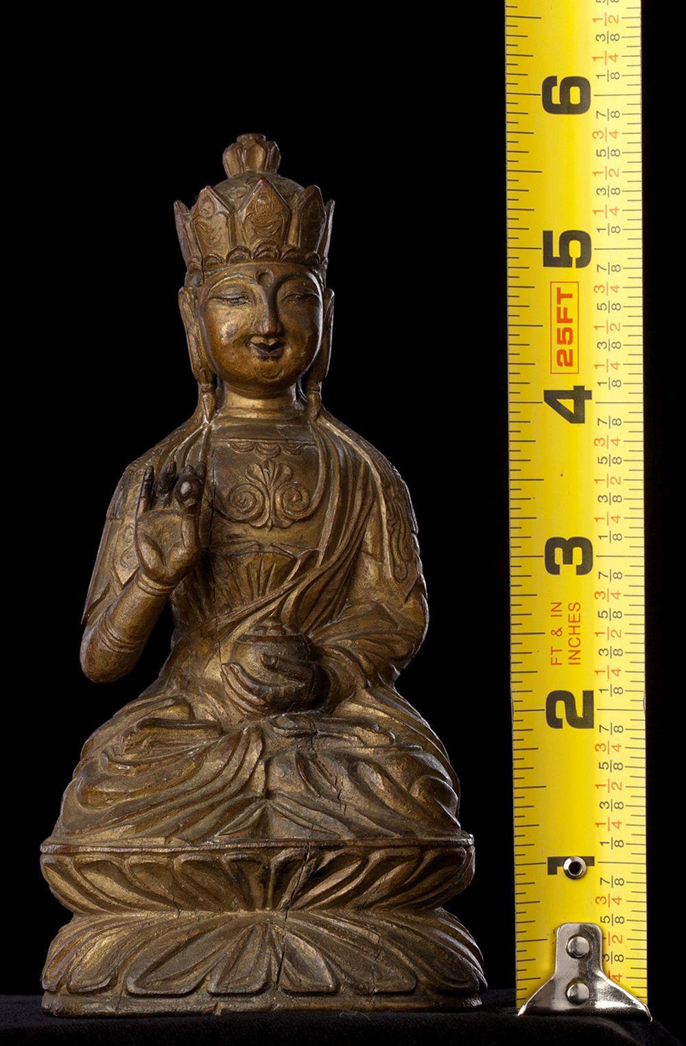 Superb Late 18thC Chinese Wood Buddha, 8682 For Sale 10