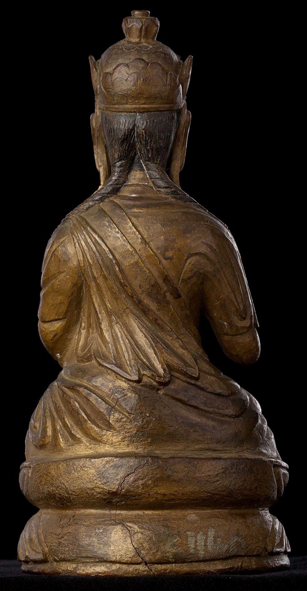 Superb Late 18thC Chinese Wood Buddha, 8682 For Sale 1
