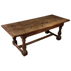 Antique Superb Late 19th Century Arts 
Crafts Oak Refectory Table