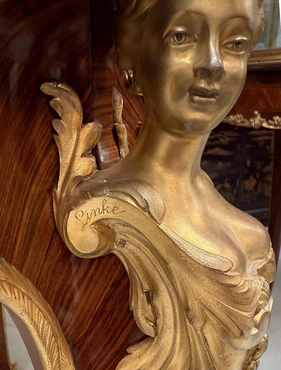 Superb Late 19th Century Gilt Bronze Mounted Center Table by Francois Linke For Sale 1