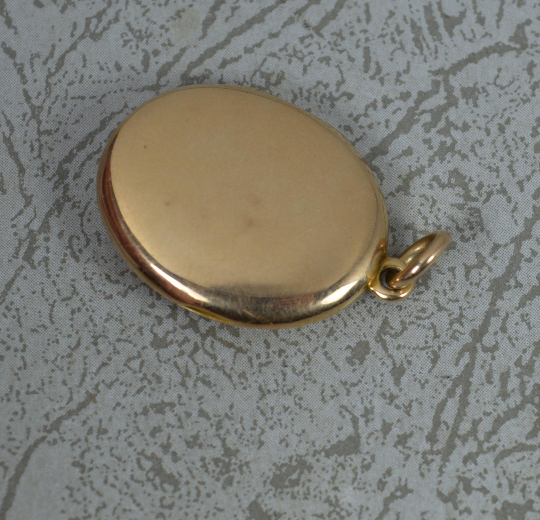 Women's Superb Late Victorian 9 Carat Gold and Old Cut Diamond Locket Pendant
