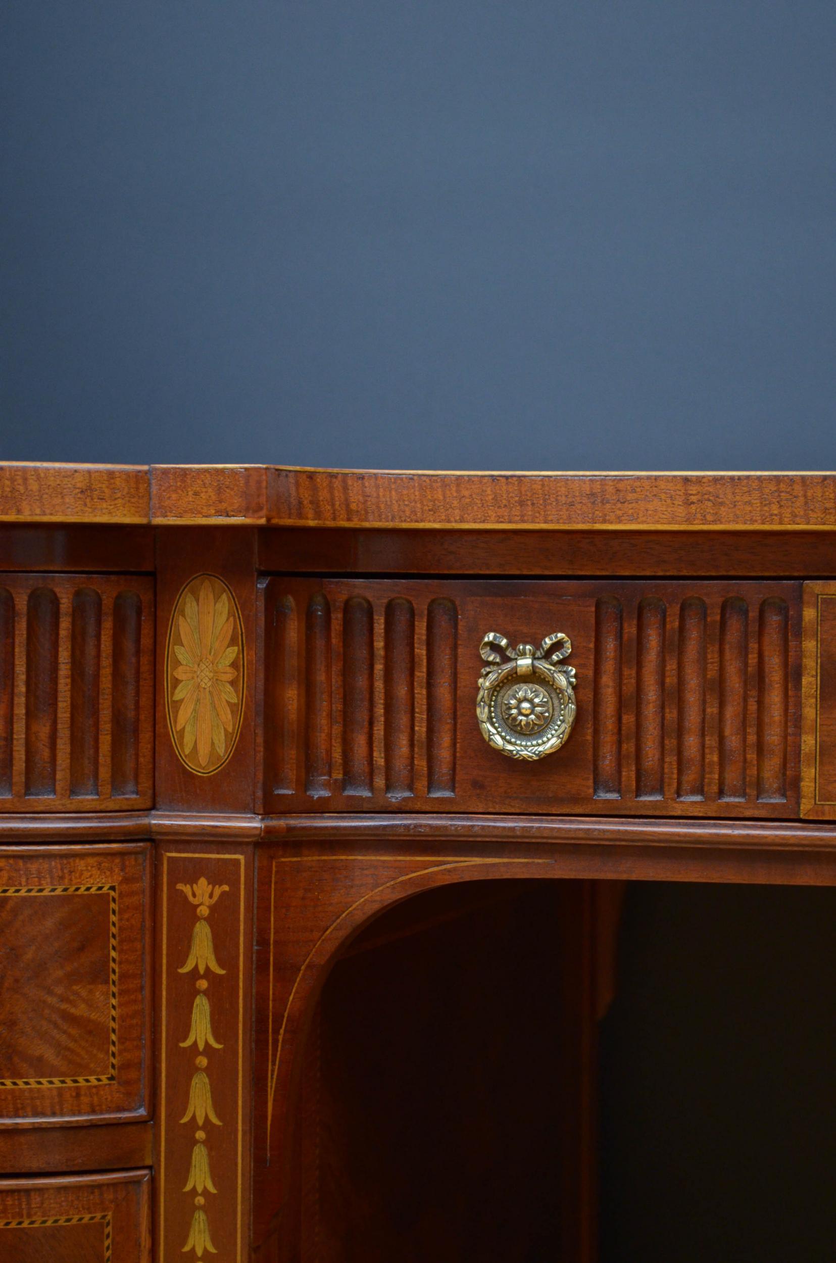 Superb Late Victorian Adams Style Mahogany Desk For Sale 7