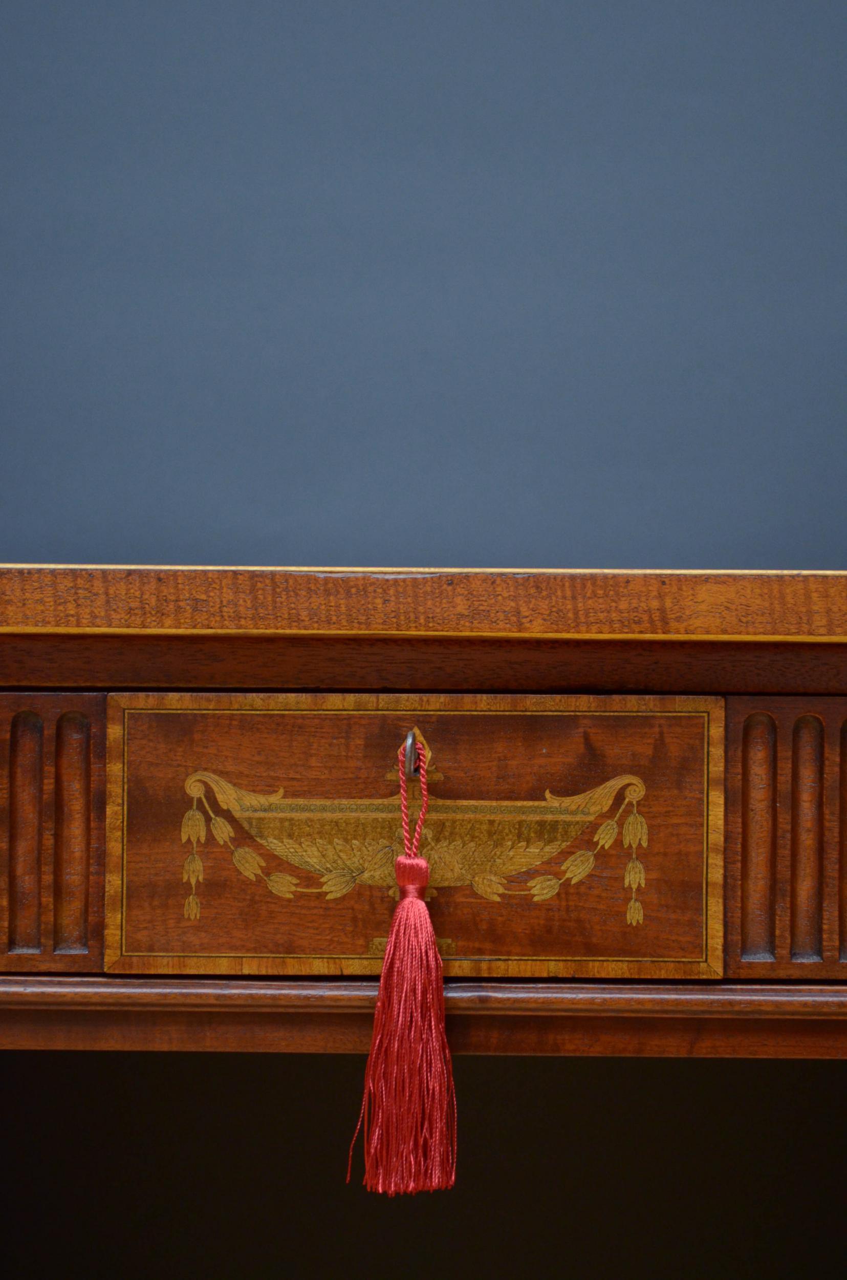 Superb Late Victorian Adams Style Mahogany Desk For Sale 8