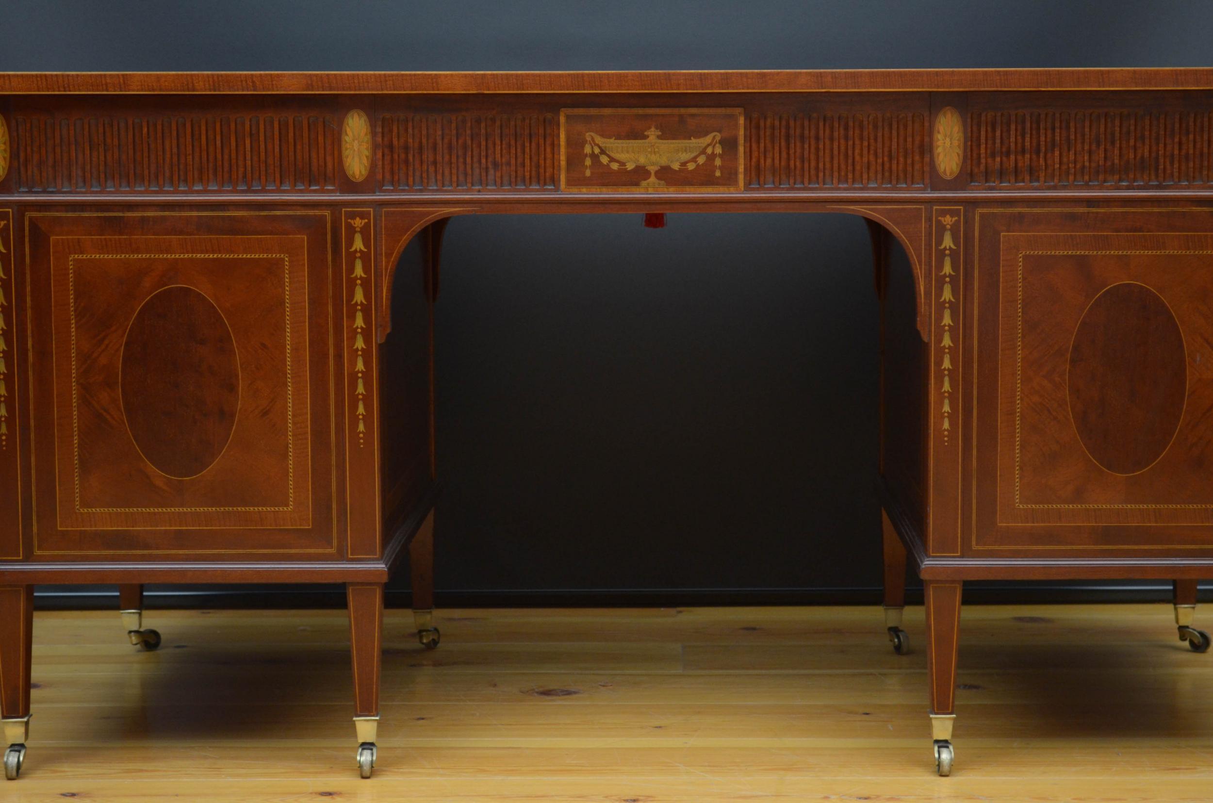 Superb Late Victorian Adams Style Mahogany Desk For Sale 13